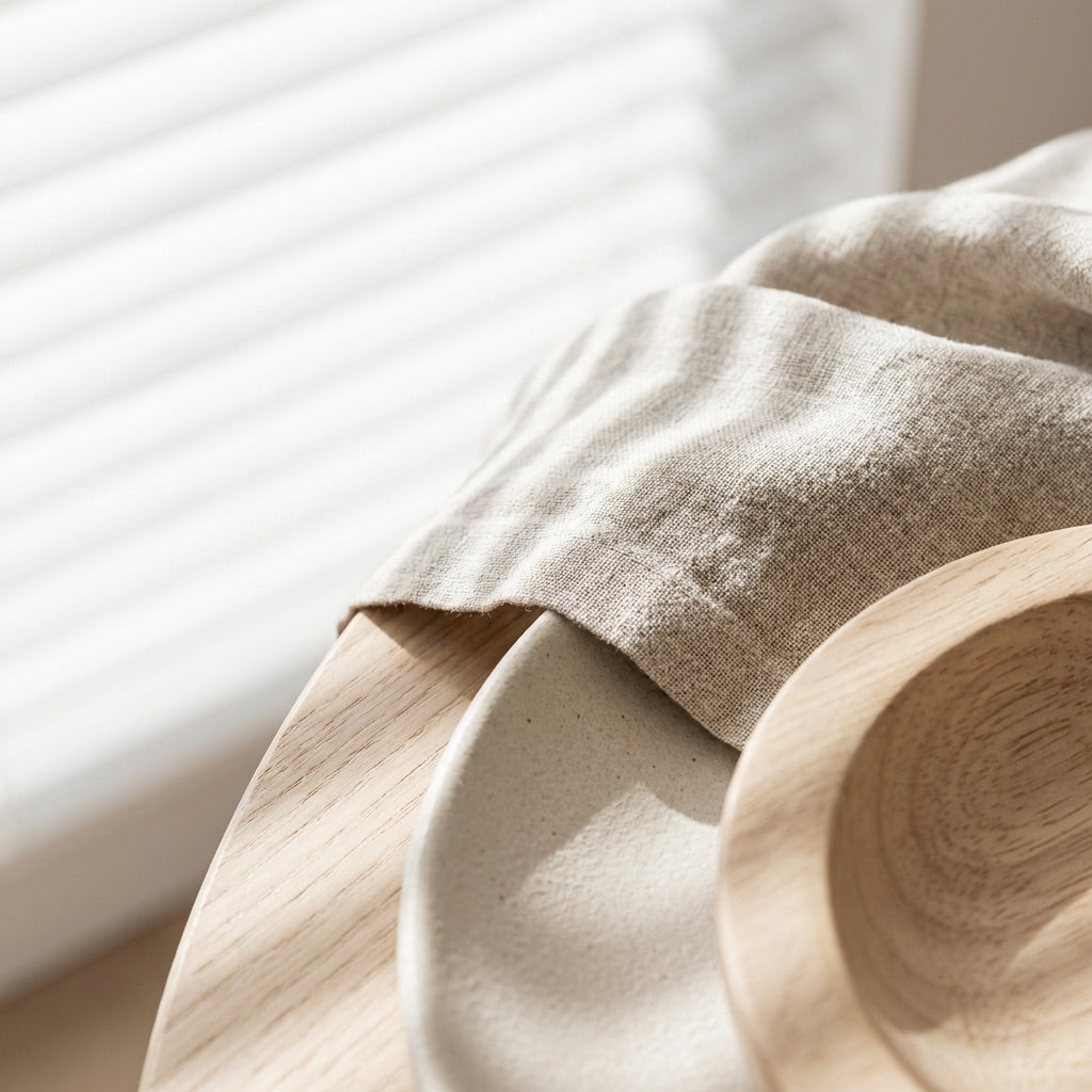 Nahaufnahme einer weichen Decke in hellem Licht