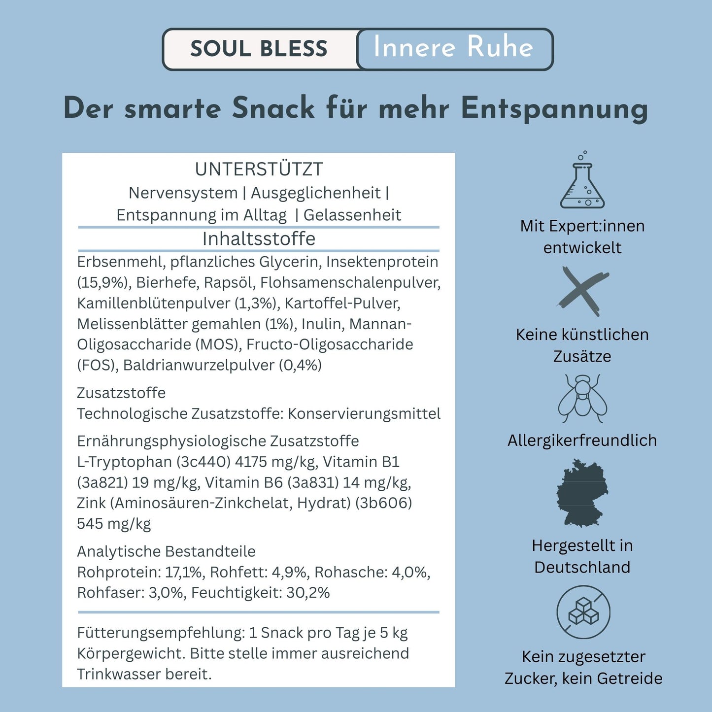 Inhaltsstoff- und Zusatzstoffübersicht zu Soul Bless