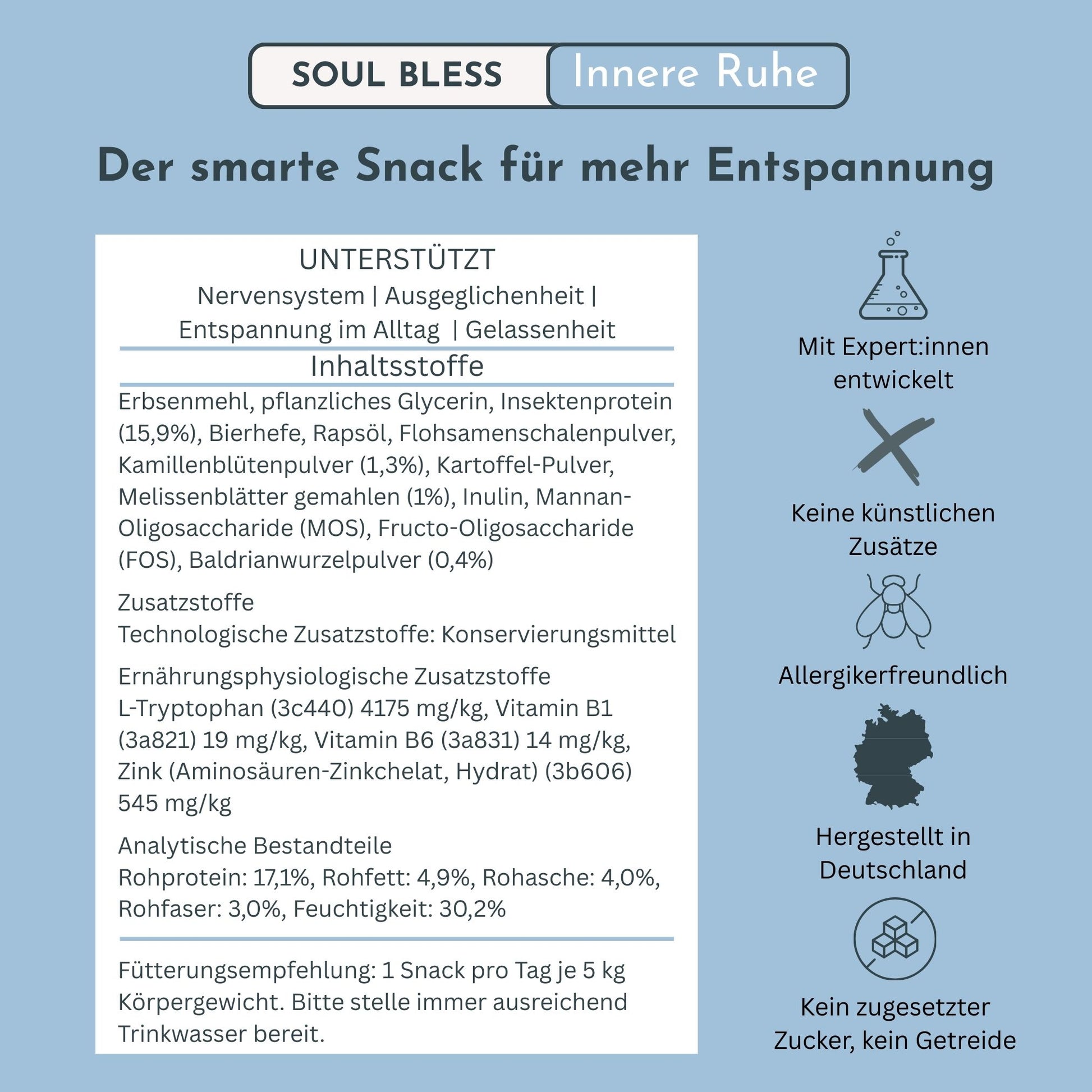 Inhaltsstoff- und Zusatzstoffübersicht zu Soul Bless
